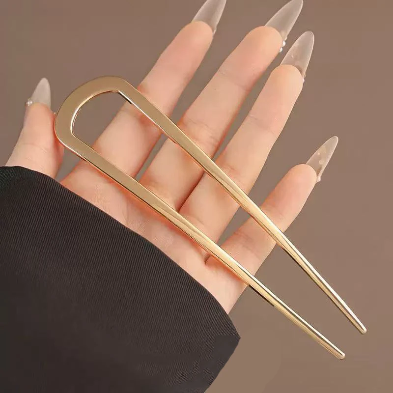 New Simple U Shaped Hairpin Metal Hair Sticks U French Hair Clips Pins Fashionable Hair Jewelry Accessories for Women Wholesale