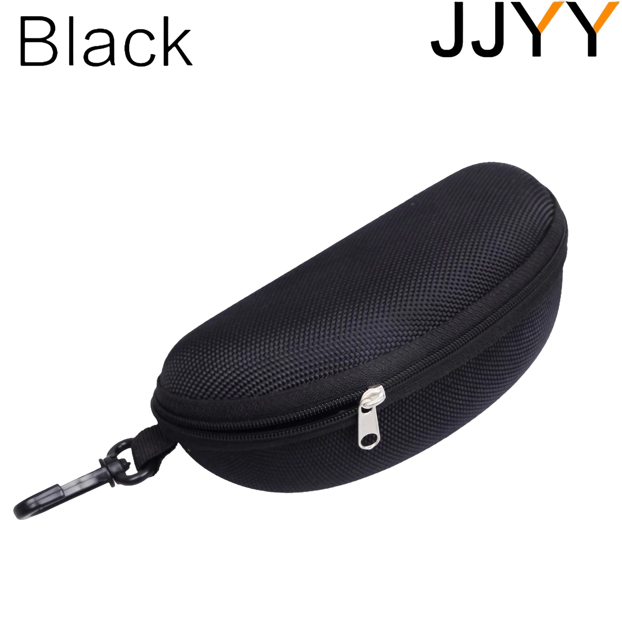 JJYY Portable Sunglasses Protector Oxford Cloth Hard EVA Zippered Eyeglasses Case with Carabiner