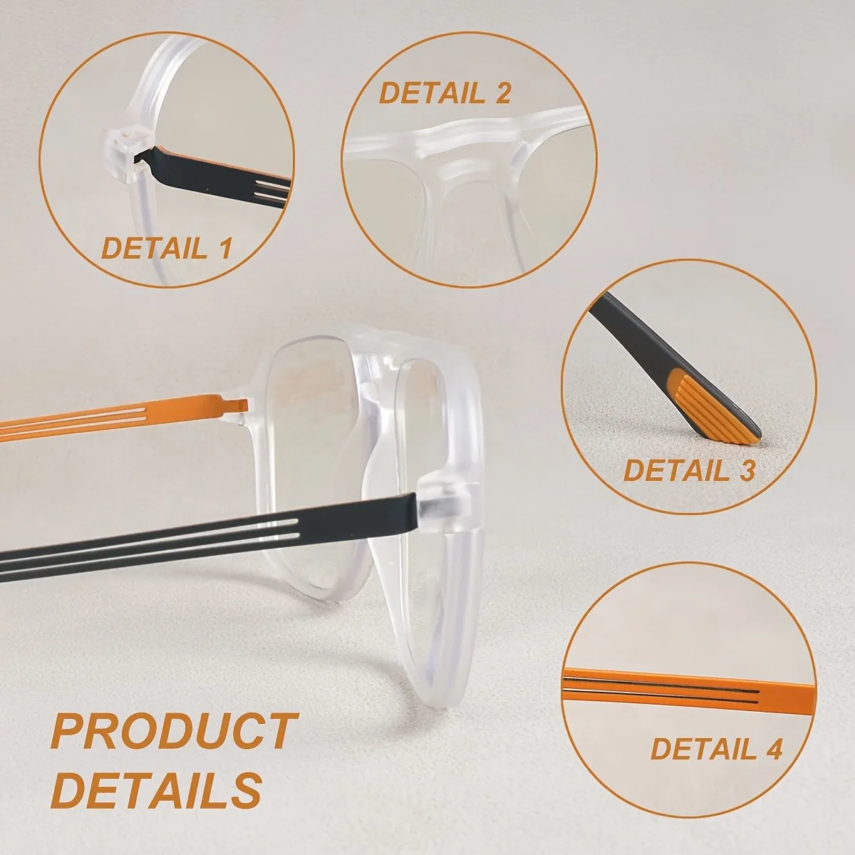 Progressive Multifocal Reading Glasses Intelligent Zoom Anti Blue Light Eyewear Alloy Temples Square Clear/Red Coating Glasses