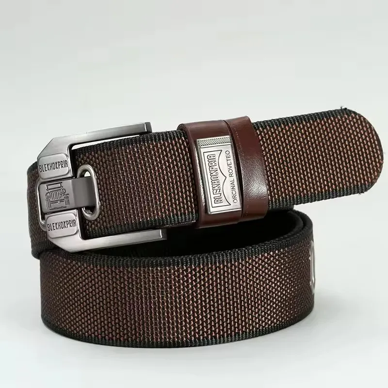 High-Quality Retro Canvas Belt for Men, Pin Buckle Design Casual Decorative Waist Strap Ideal for Youth Overalls & Daily Outfits