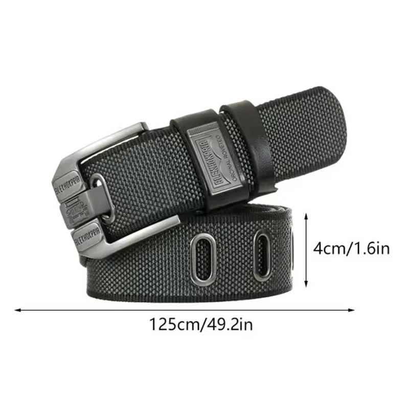 High-Quality Retro Canvas Belt for Men, Pin Buckle Design Casual Decorative Waist Strap Ideal for Youth Overalls & Daily Outfits