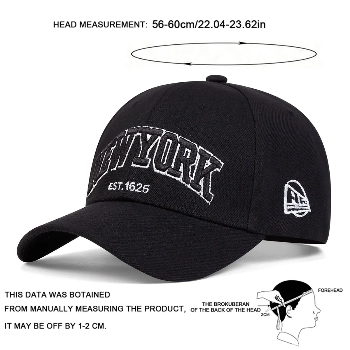 Unisex NewYork Letter Embroidery Baseball Caps Spring and Autumn Outdoor Adjustable Casual Hats Sunscreen Hat Sports Golf Cap