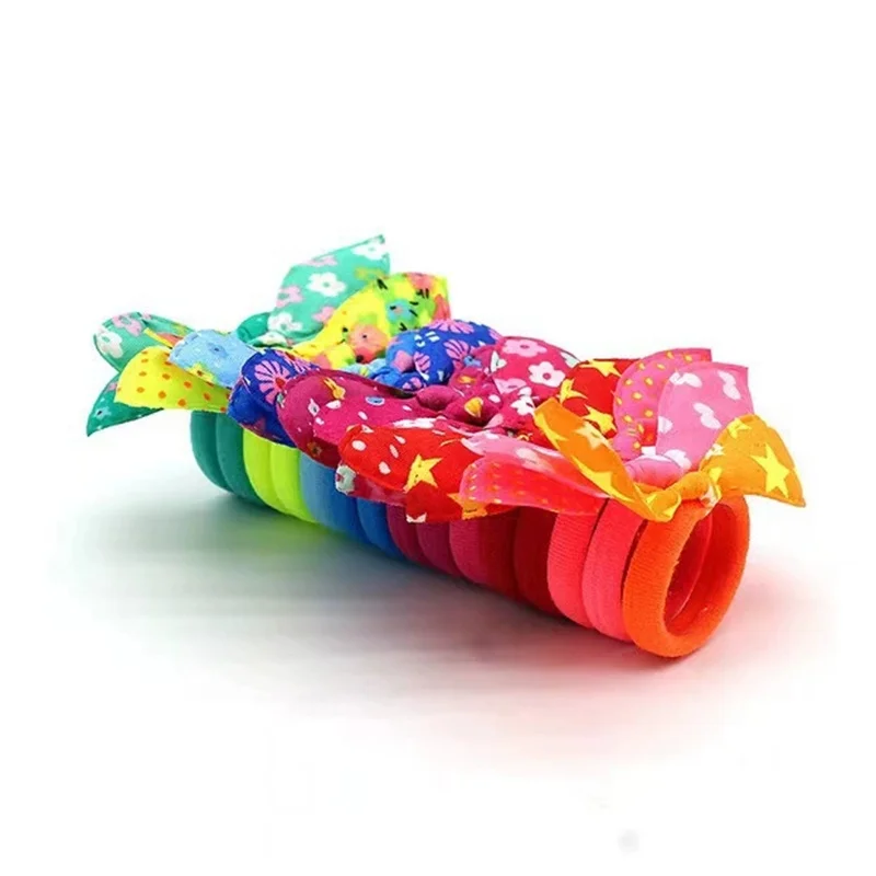 Fashionable hair circle children's cute rabbit ears hair accessories hair band polka dot striped floral fabric headband