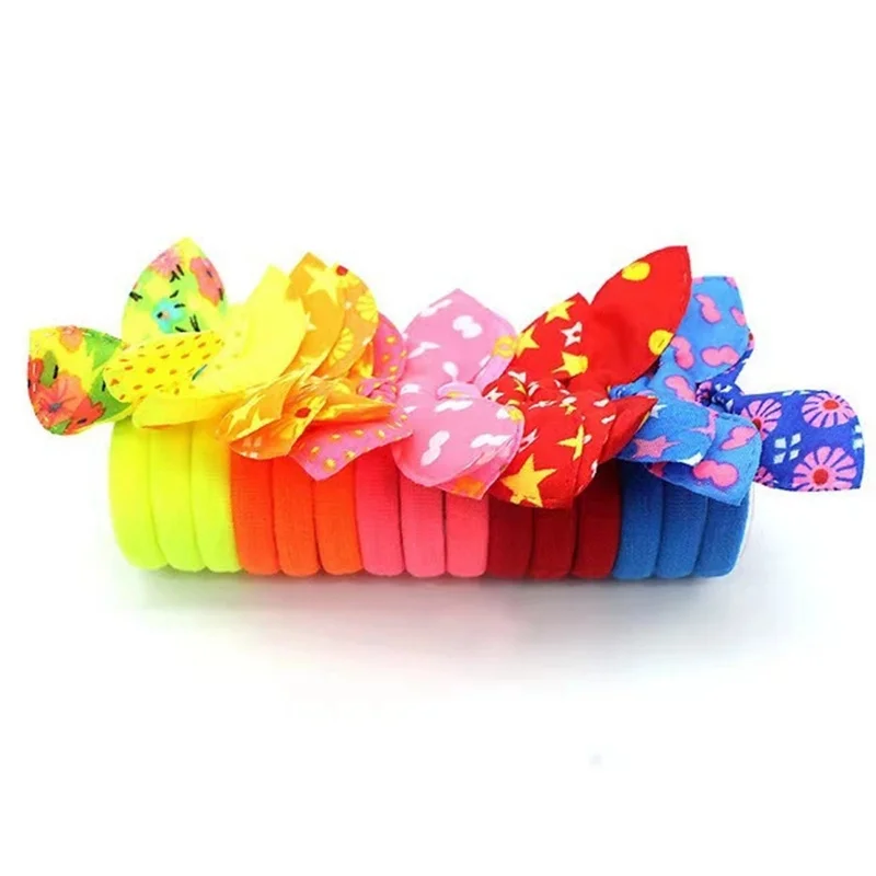 Fashionable hair circle children's cute rabbit ears hair accessories hair band polka dot striped floral fabric headband
