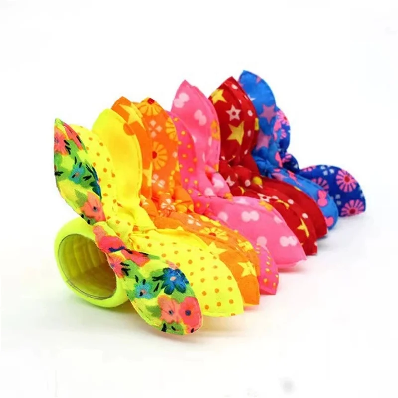 Fashionable hair circle children's cute rabbit ears hair accessories hair band polka dot striped floral fabric headband