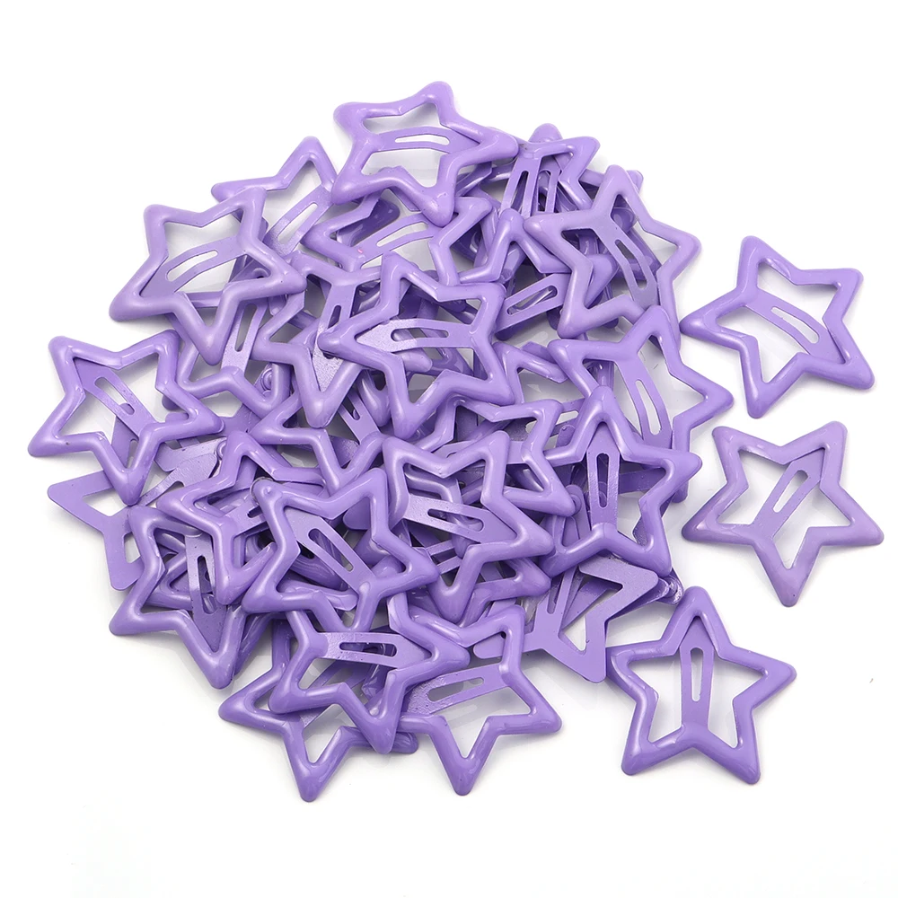 50pcs/lot Metal Colorful Kids BB Hair Clips Y2K Star Hair Clips For Broken Hair Clip Bangs Hair Clip Girls Y2K Style Hair Clips