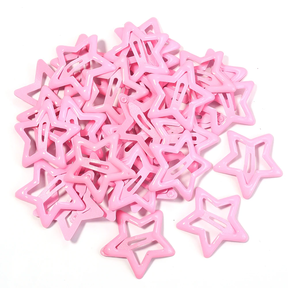50pcs/lot Metal Colorful Kids BB Hair Clips Y2K Star Hair Clips For Broken Hair Clip Bangs Hair Clip Girls Y2K Style Hair Clips
