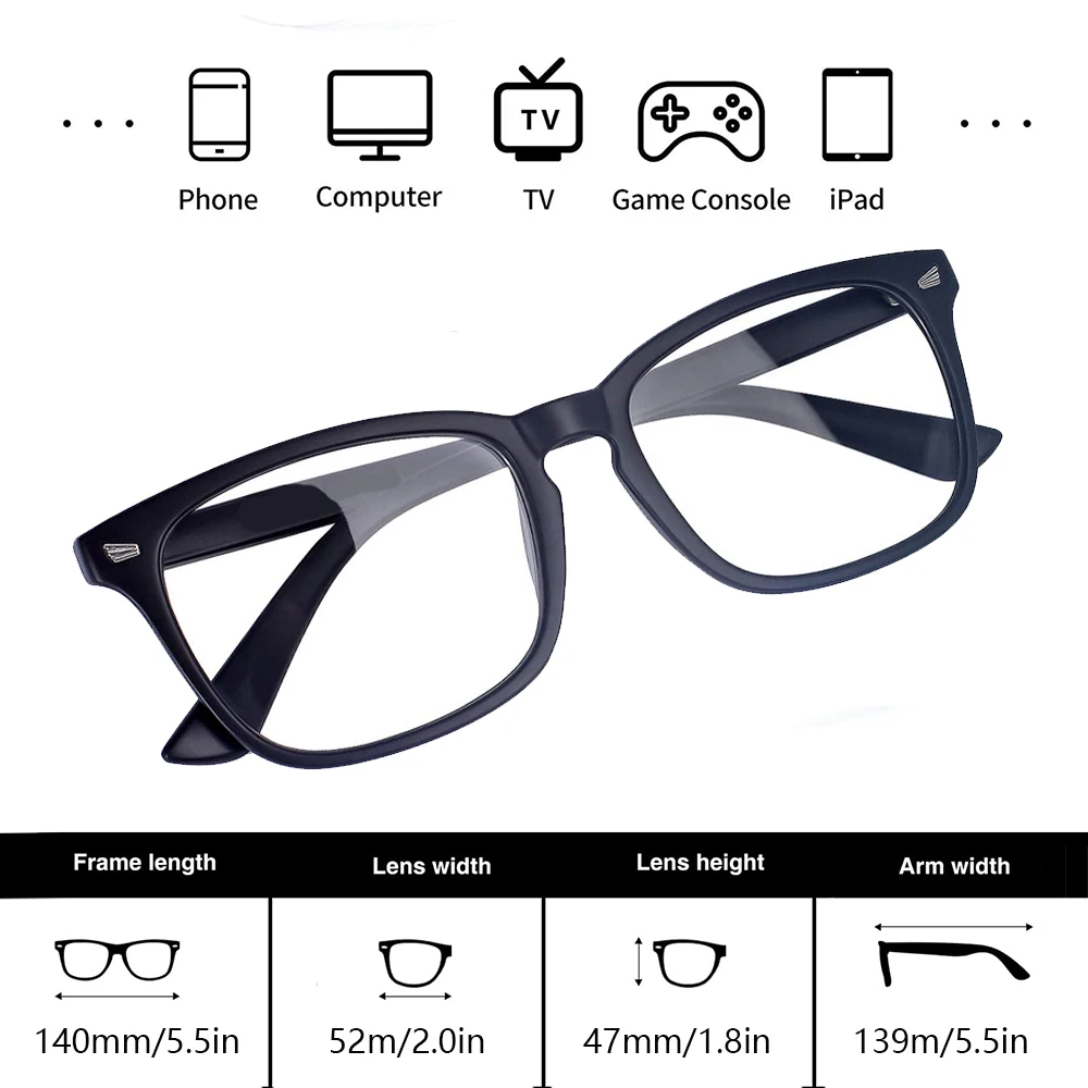 3PCS Blue Light Blocking Glasses, Computer Reading/Gaming/TV/Phones Glasses for Formal Business Women Men,Anti Eyestrain & U