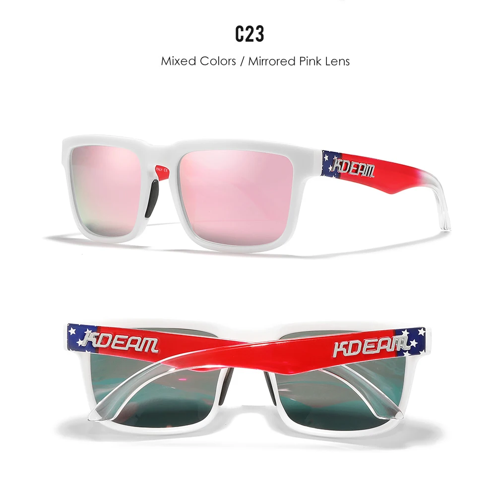 KDEAM Unisex Polarized Sunglasses Multi Colors Outdoor Fishing Driving Sun Glasses for Men And Women Sunglasses Only