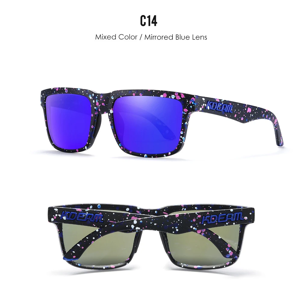 KDEAM Unisex Polarized Sunglasses Multi Colors Outdoor Fishing Driving Sun Glasses for Men And Women Sunglasses Only