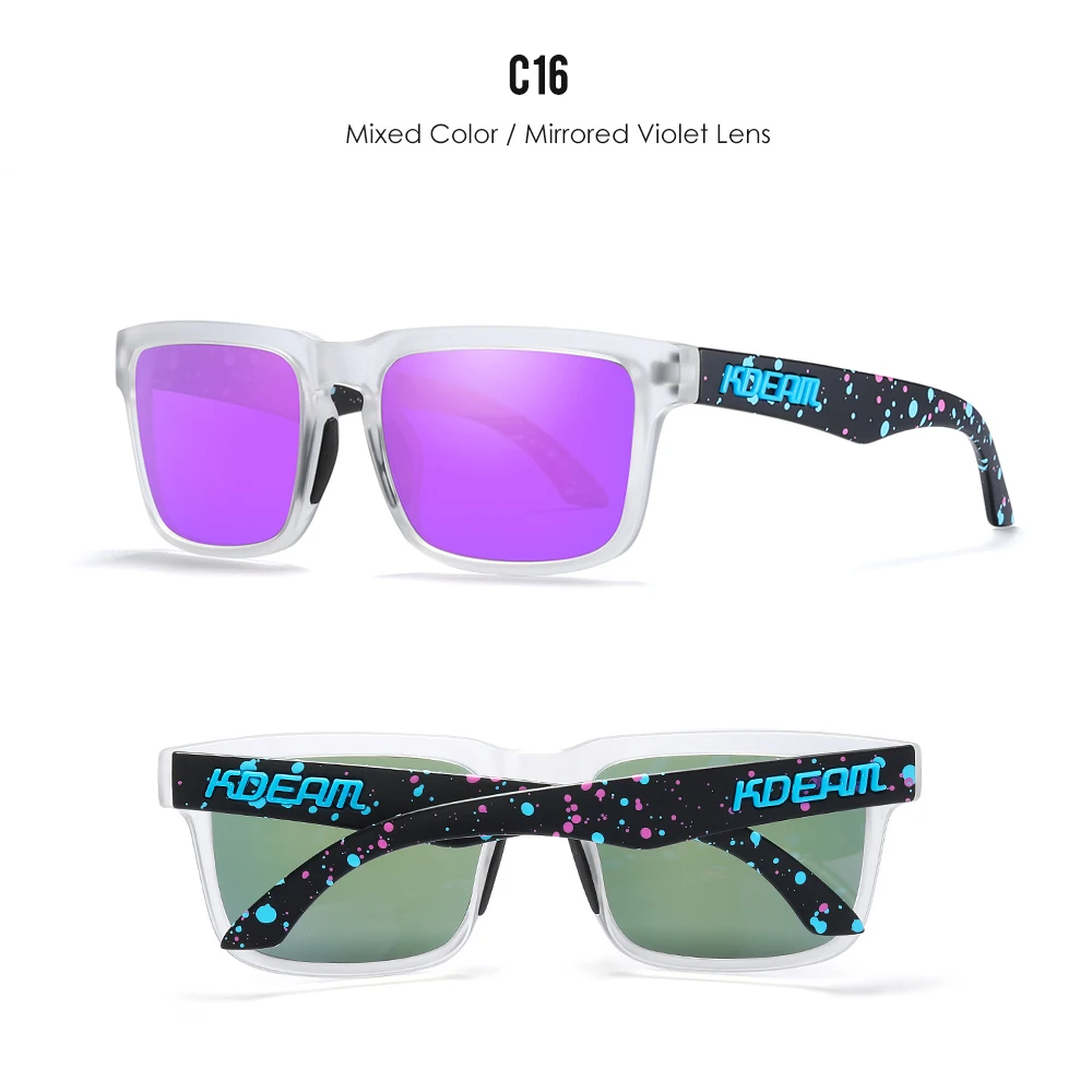 KDEAM Unisex Polarized Sunglasses Multi Colors Outdoor Fishing Driving Sun Glasses for Men And Women Sunglasses Only