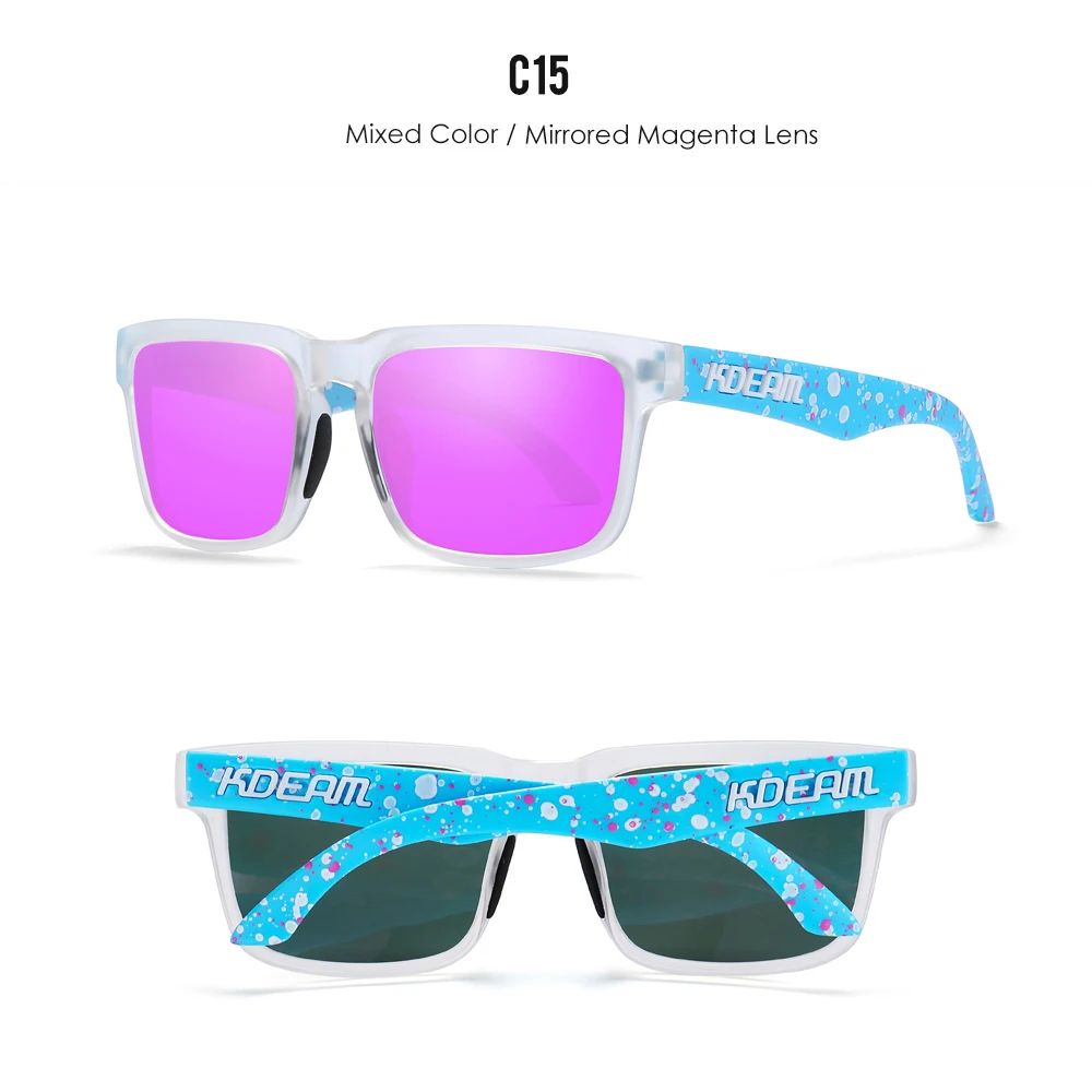 KDEAM Unisex Polarized Sunglasses Multi Colors Outdoor Fishing Driving Sun Glasses for Men And Women Sunglasses Only