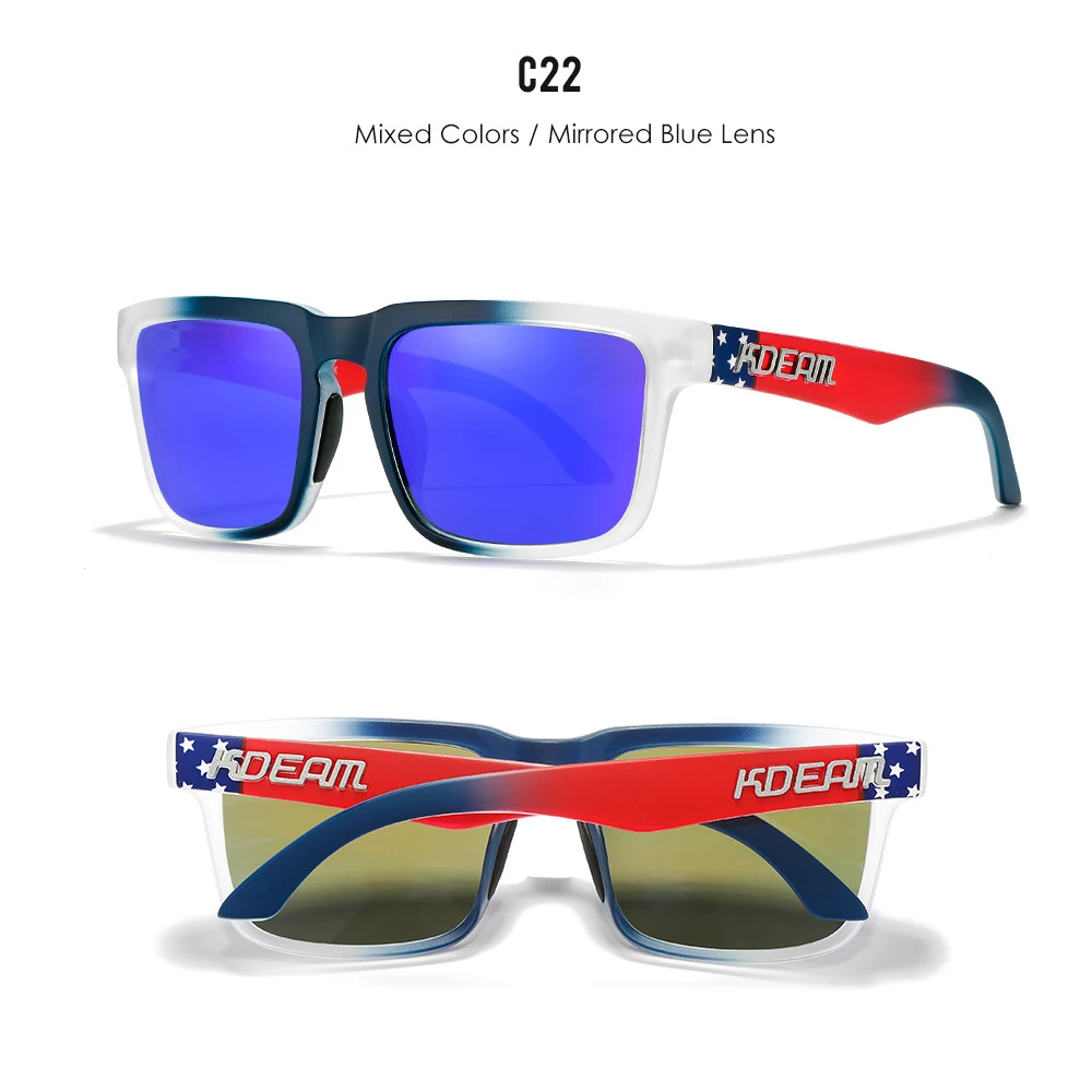 KDEAM Unisex Polarized Sunglasses Multi Colors Outdoor Fishing Driving Sun Glasses for Men And Women Sunglasses Only