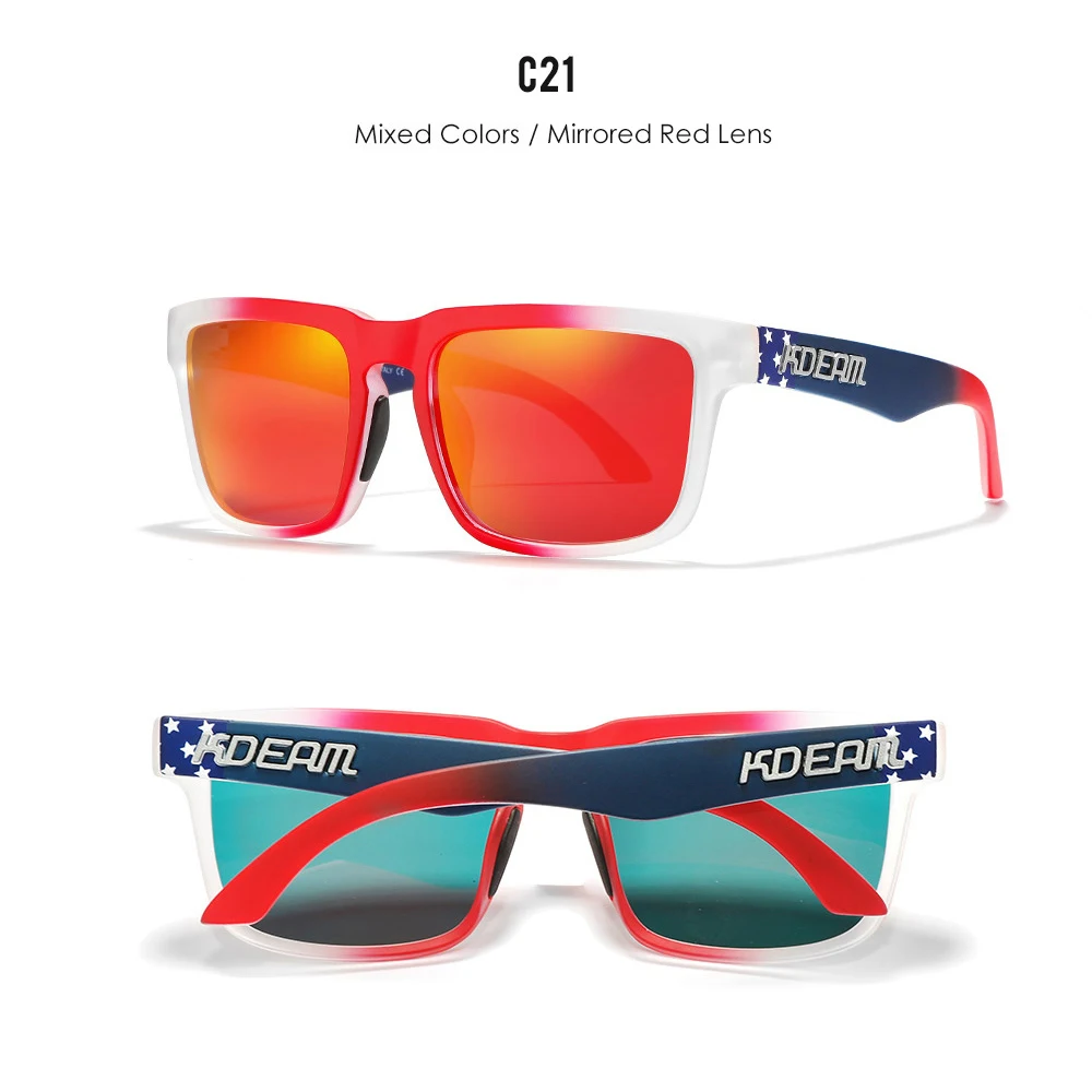 KDEAM Unisex Polarized Sunglasses Multi Colors Outdoor Fishing Driving Sun Glasses for Men And Women Sunglasses Only