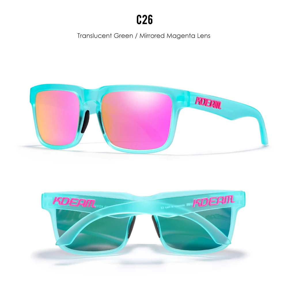 KDEAM Unisex Polarized Sunglasses Multi Colors Outdoor Fishing Driving Sun Glasses for Men And Women Sunglasses Only