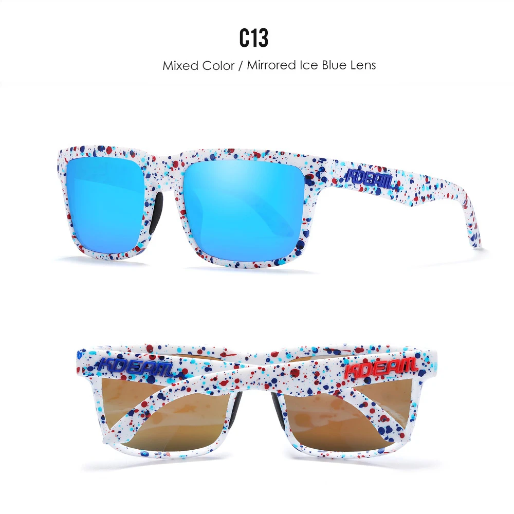 KDEAM Unisex Polarized Sunglasses Multi Colors Outdoor Fishing Driving Sun Glasses for Men And Women Sunglasses Only