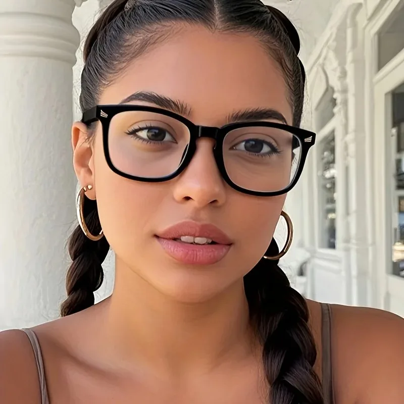 Classic Square Men's and Women's Fashionable Anti Blue Light Glasses Suitable for Daily Wear