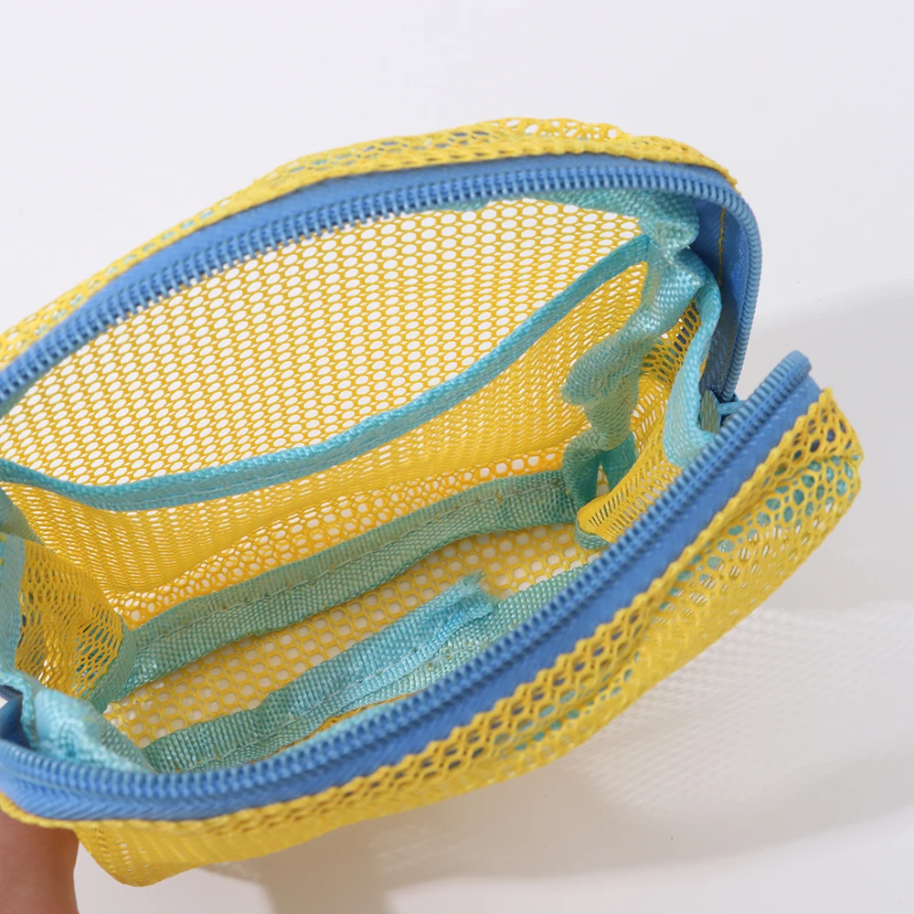 Fashion Dopamine Color Storage Bag Large Capacity Candy Color Mesh Cosmetic Bag Toiletry Make Up Case
