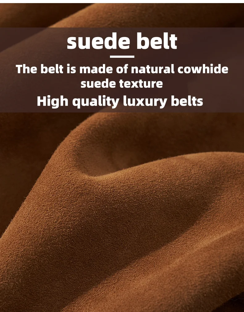 Luxury suede belt for women Stylish Leather belt Gold pin buckle Cow Leather Branded belt Clothing accessories women belt