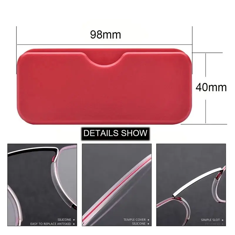 2026 Pince Nez Style Reading Glasses Thin Frame Nose Clip Reading Glasses No Arm TR Glasses for Men Women Reading Glasses
