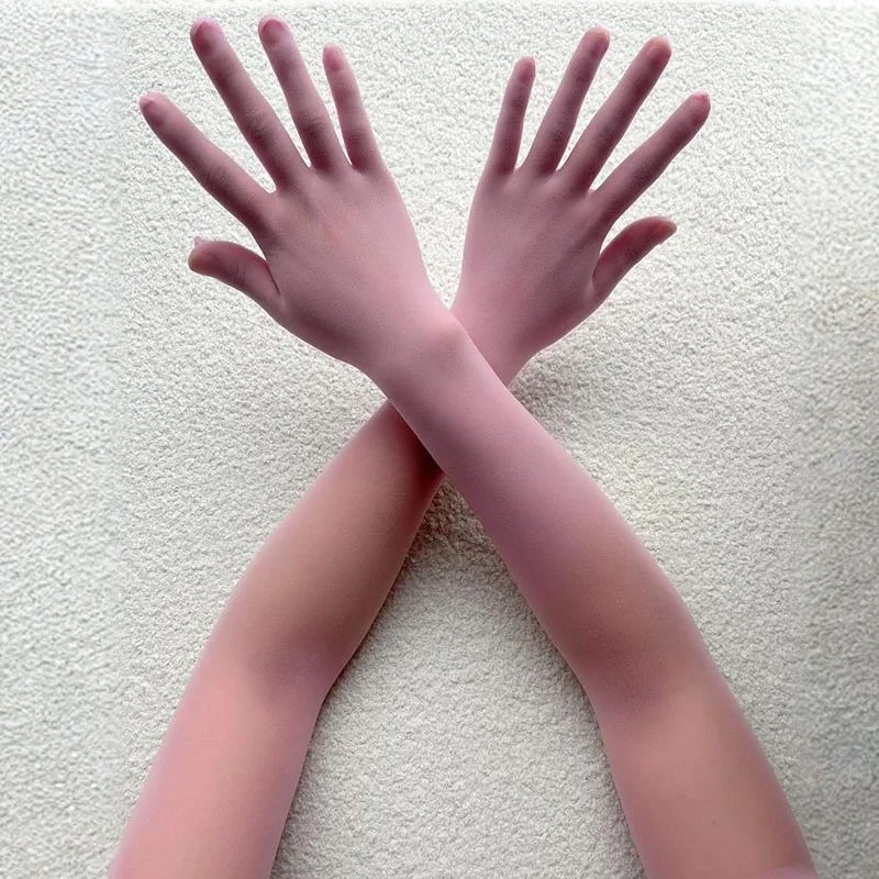 Solid Nylon Ultra-thin Seamless Sexy High Elasticity Tight Stocking Gloves Long Sunscreen Women Dance Party Night Club Cosplay