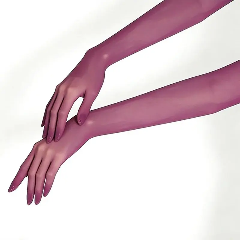 Solid Nylon Ultra-thin Seamless Sexy High Elasticity Tight Stocking Gloves Long Sunscreen Women Dance Party Night Club Cosplay