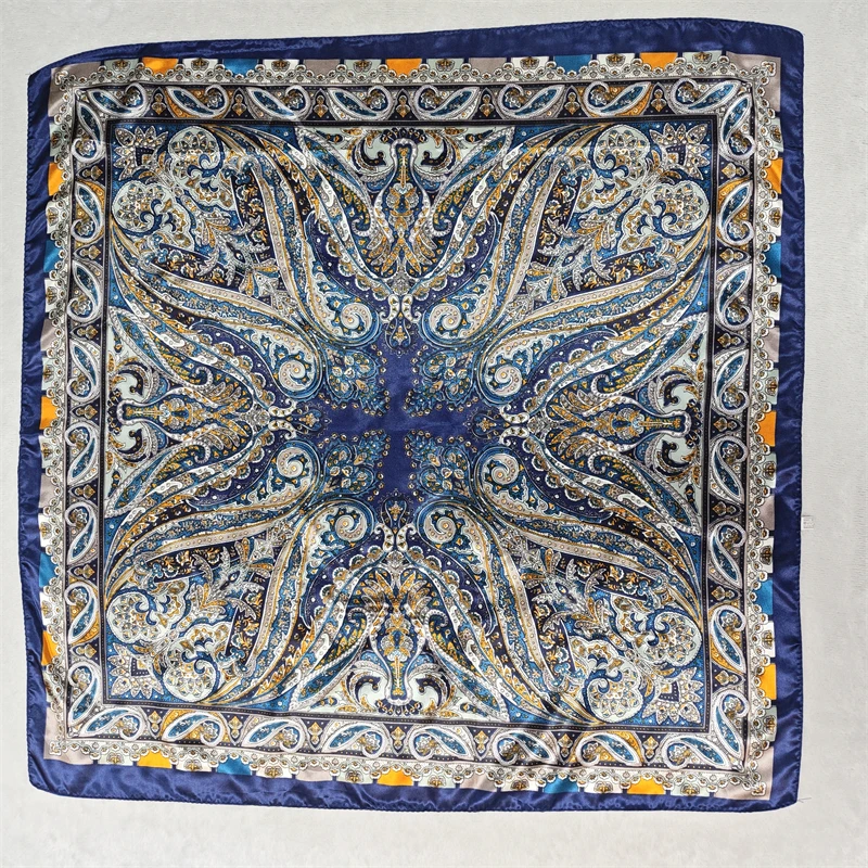 Women Spring Summer Square Scarf 90*90cm Satin Silk Scarves Headscarf Female Foulard Beach Bandana Ladies Neckerchief Hair band