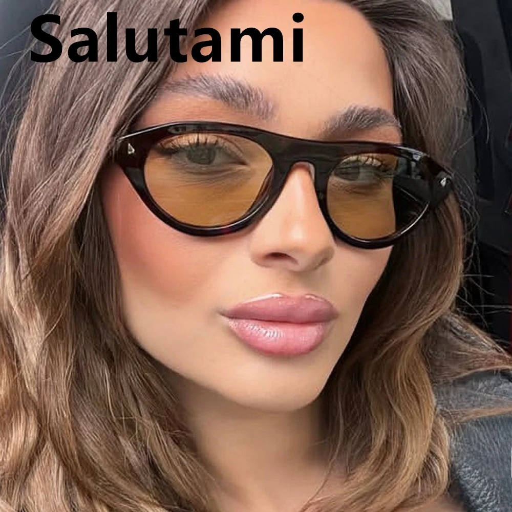 2026 New Hot Small Cat Eye Sunglasses for Women Vintage Triangle Rivet Cateye Sun Glasses Ladies Elegant Leopard Black Shades