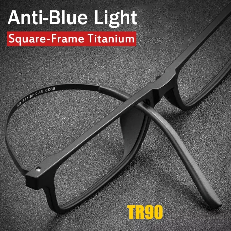 2025 Pure Titanium Reading Glasses Men Women TR90 Anti-Blue Ray Full frame Computer Spectacles Diopter +1.0 +4.0