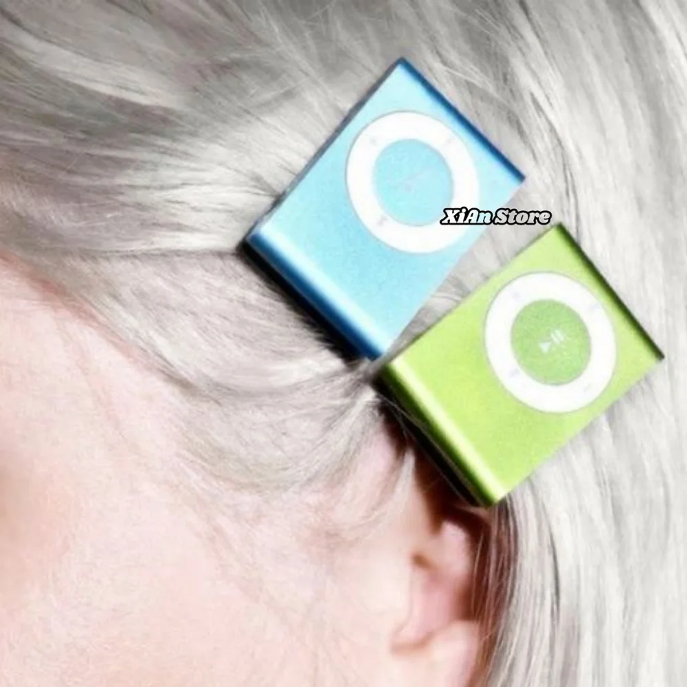 Retro Punk MP3 Hair Clip Player Music Media Fun Y2K Girl Valentine's Day Gift Harajuku Belt Tie Street Decoration Accessorie