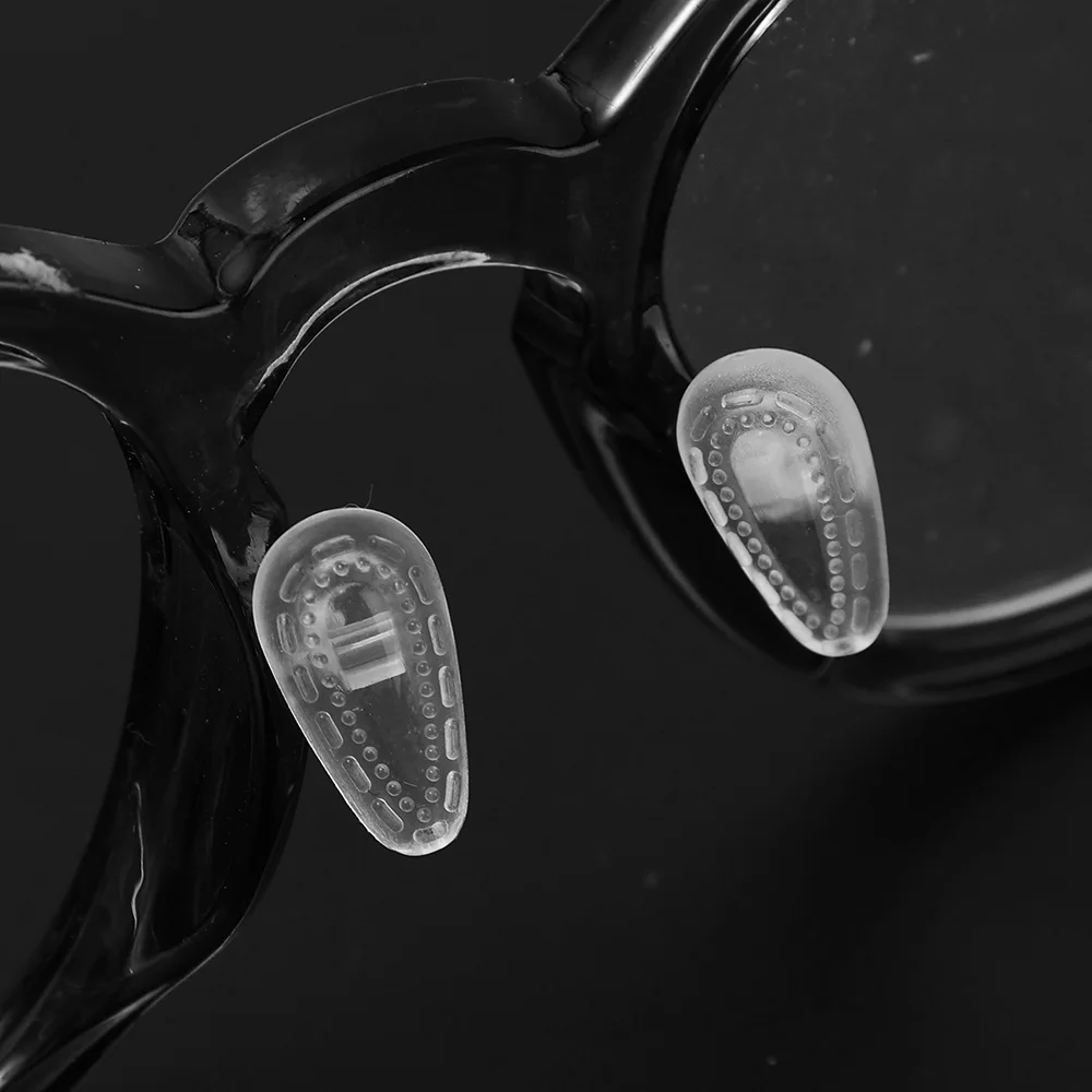 10Pairs Air Chamber Oval Silicone Anti Slip Support Nose Pads Screw-in for Eyeglasses Sunglass Glass Glasses Accessories