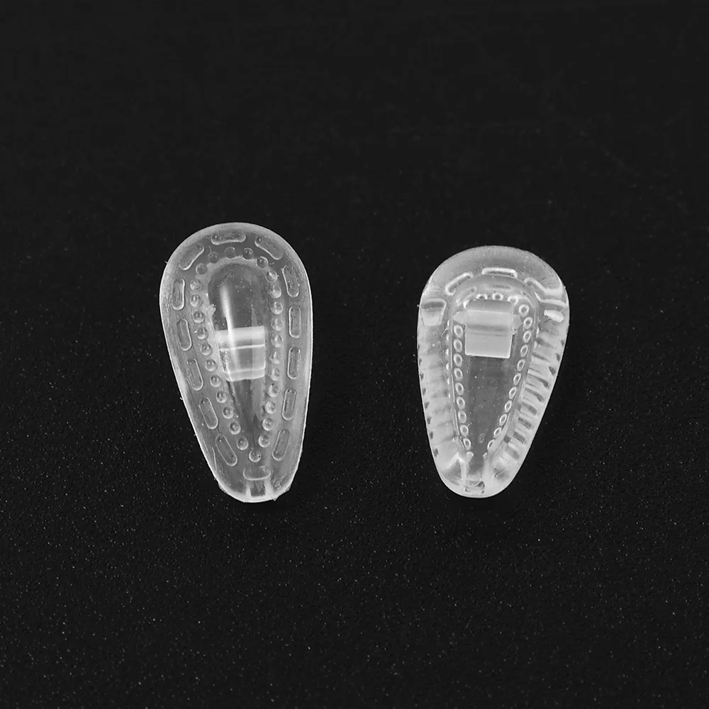 10Pairs Air Chamber Oval Silicone Anti Slip Support Nose Pads Screw-in for Eyeglasses Sunglass Glass Glasses Accessories