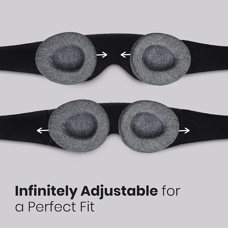 3D Sleep Mask 100% Light Blocking Eye Patch Zero Eye Pressure Blindfold for Travel Office Napping Meditation Shift Work