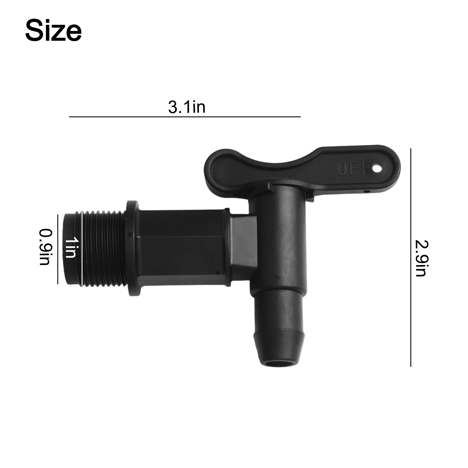 PLASTIC Faucet Home & Garden High Quality 25.4mm Thread Home Rain Brew IBC Water Butt Tap Adaptor Beer Hot Sale