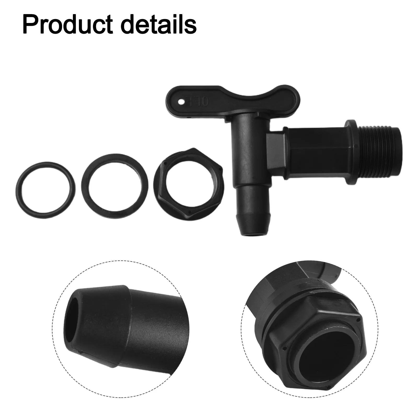 PLASTIC Faucet Home & Garden High Quality 25.4mm Thread Home Rain Brew IBC Water Butt Tap Adaptor Beer Hot Sale