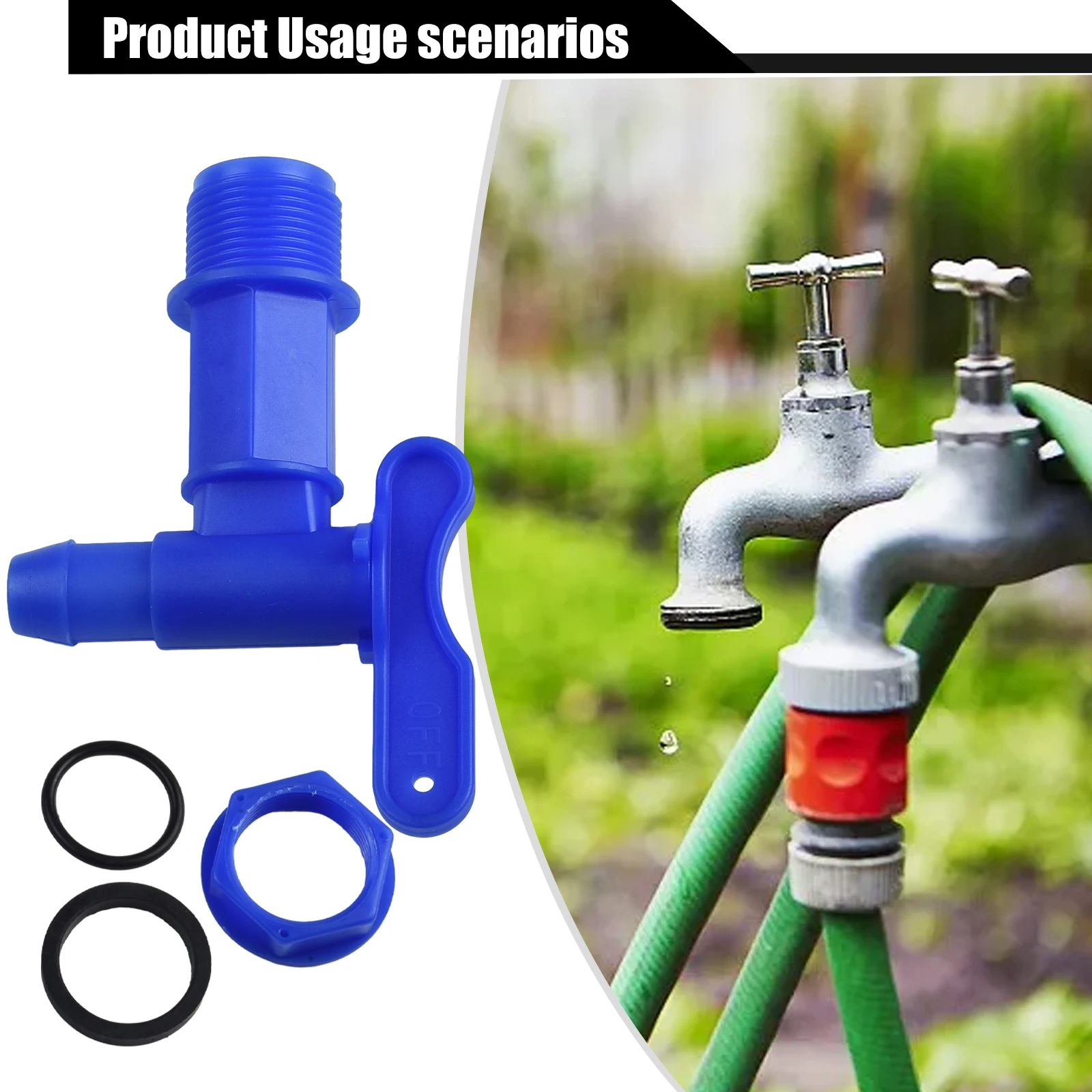 PLASTIC Faucet Home & Garden High Quality 25.4mm Thread Home Rain Brew IBC Water Butt Tap Adaptor Beer Hot Sale