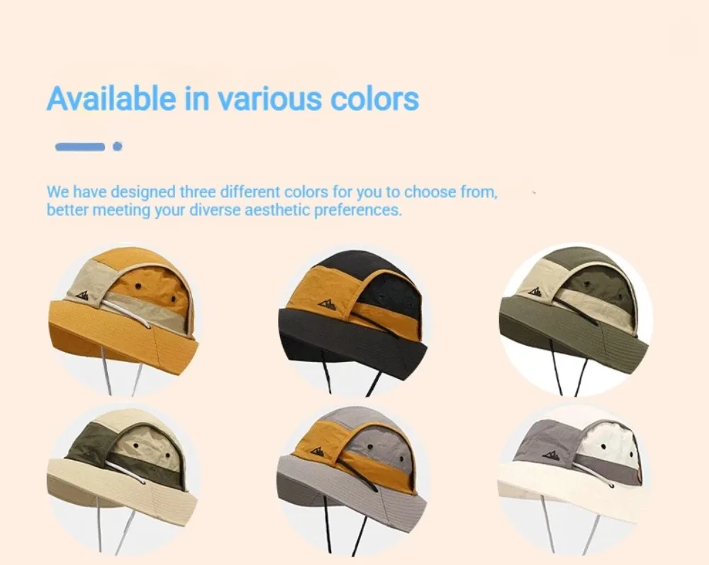 Summer Outdoor Sun Protection Hat for Women Men Hiking Fishing Sunscreen Visor Cap Large Brim Shawl Quick Drying Fisherman Hat