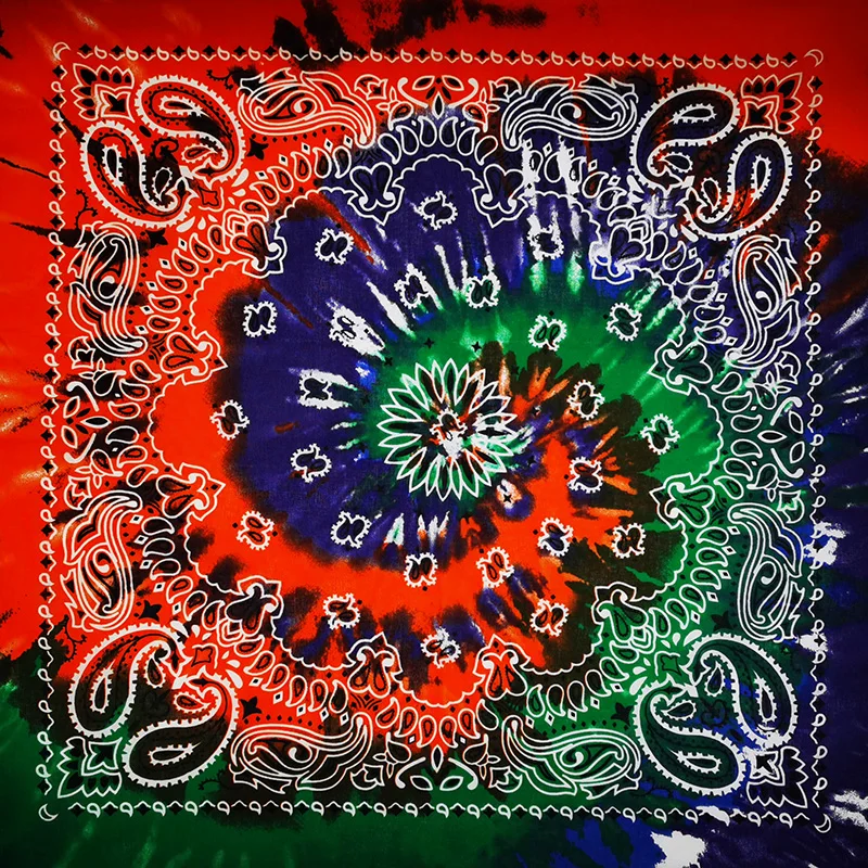New Fashion Hip Hop 100% Cotton Bandana Square Scarf 55cm*55cm Black Red Paisley Headband Printed For Women/Men/Boys/Girls
