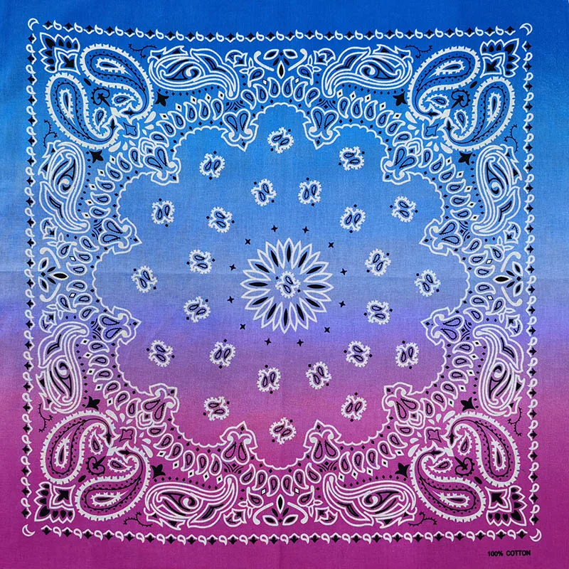 New Fashion Hip Hop 100% Cotton Bandana Square Scarf 55cm*55cm Black Red Paisley Headband Printed For Women/Men/Boys/Girls