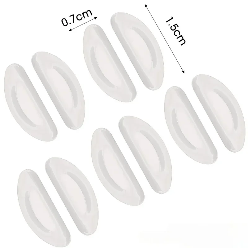 10/60pcs Glasses Nose Pads Adhesive Silicone Nose Pads Non-slip Transparent Nosepads for Glasses Eyeglasses Eyewear Accessories