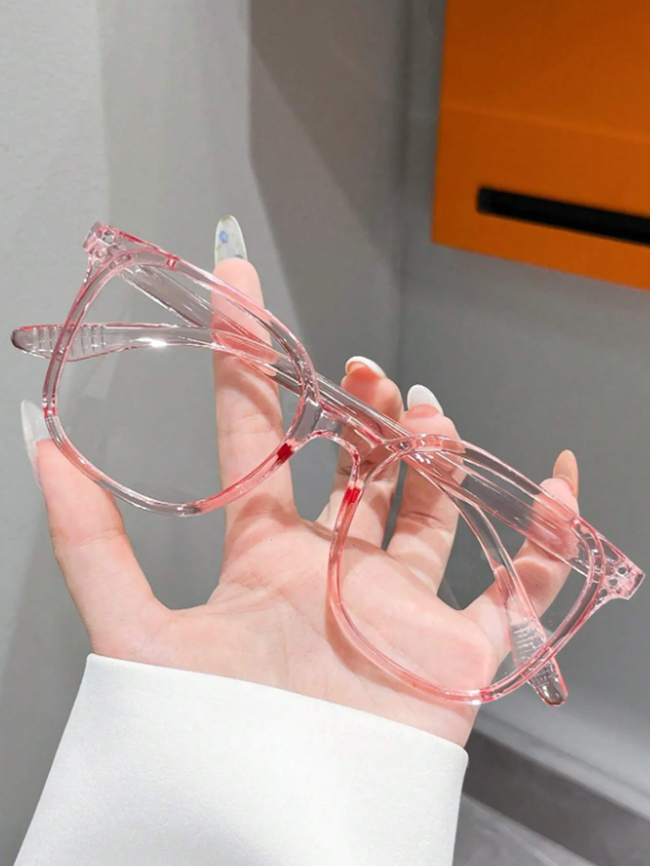1Pc/3Pcs/4Pcs/5Pcs/6Pcs European and American Classic Popular Square Frame Glasses Set Men's and Women's Fashion Glasses