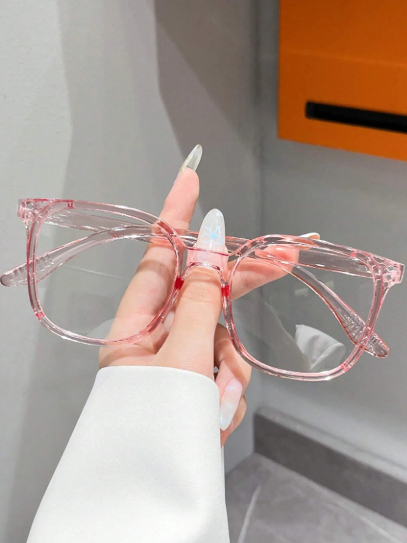 1Pc/3Pcs/4Pcs/5Pcs/6Pcs European and American Classic Popular Square Frame Glasses Set Men's and Women's Fashion Glasses