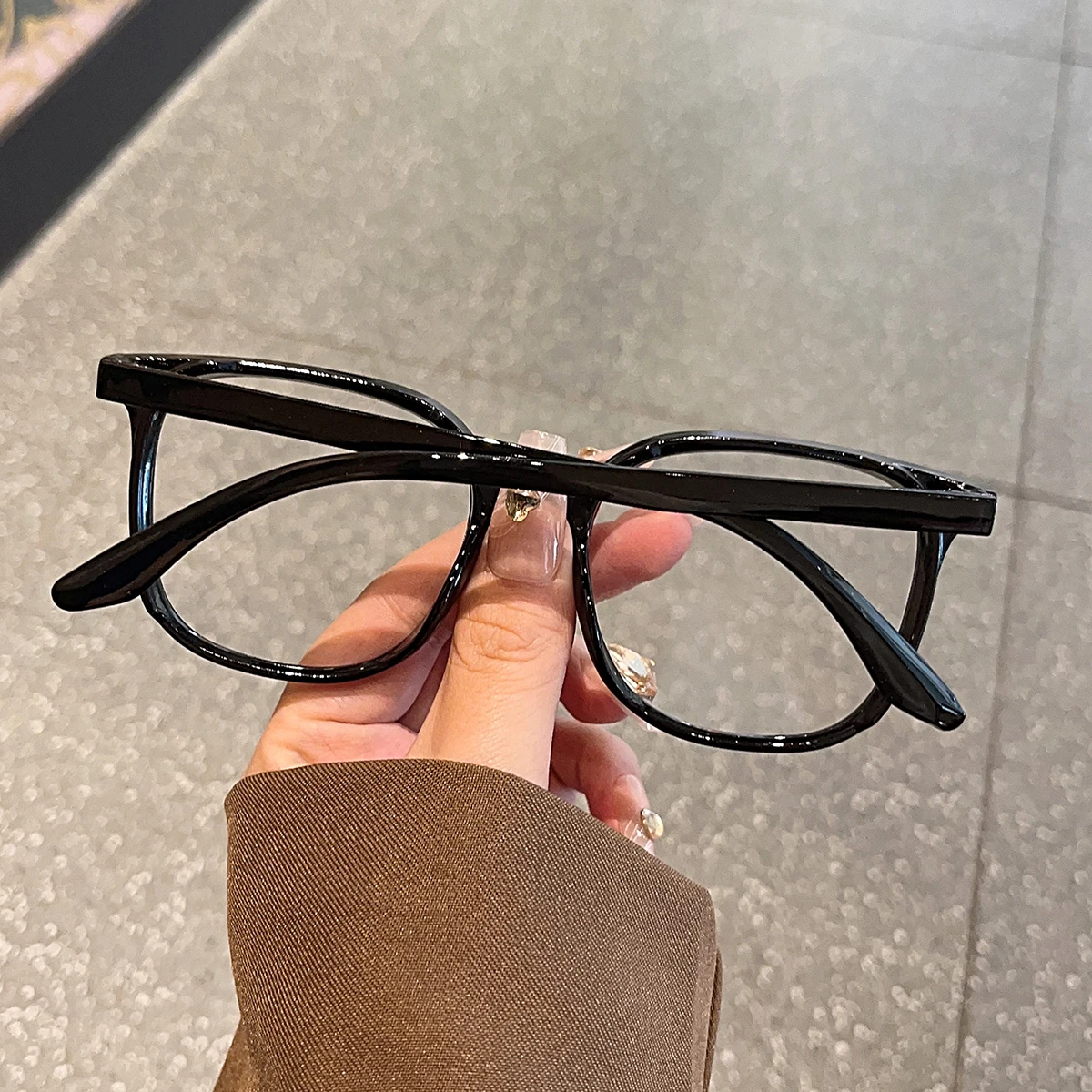 1Pc/3Pcs/4Pcs/5Pcs/6Pcs European and American Classic Popular Square Frame Glasses Set Men's and Women's Fashion Glasses