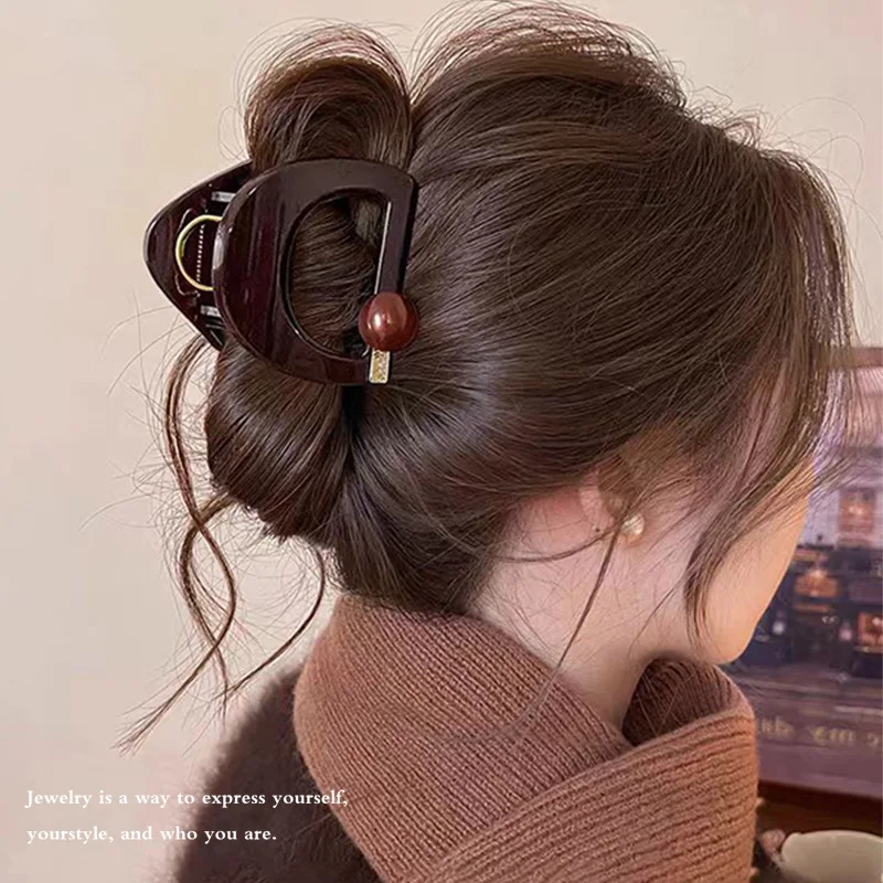 Elegant Bow Geometric Plastic Hair Claw For Women Girls Sweet Hair Ornament Hairpin Hair Clip Claw Clip Fashion Hair Accessories