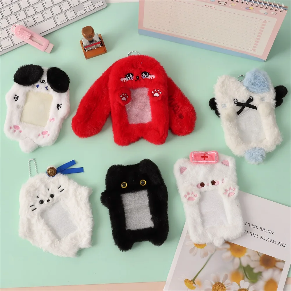 Cute Photocard Case Cartoon Bag Keychain Star Shape Photo Card Holder Student Card Holder Idol Photos Protective Cover