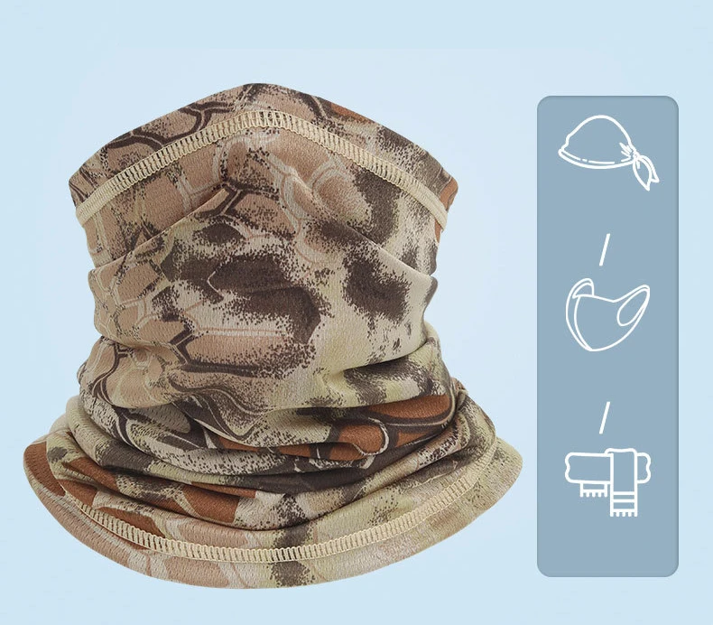 Cycling Neck Gaiter Spring Summer Men Women Camouflage Camping Sunscreen Scarf Outdoor Sports Elastic Breathable Travel Mask