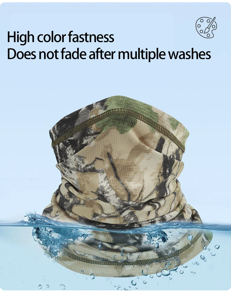 Cycling Neck Gaiter Spring Summer Men Women Camouflage Camping Sunscreen Scarf Outdoor Sports Elastic Breathable Travel Mask