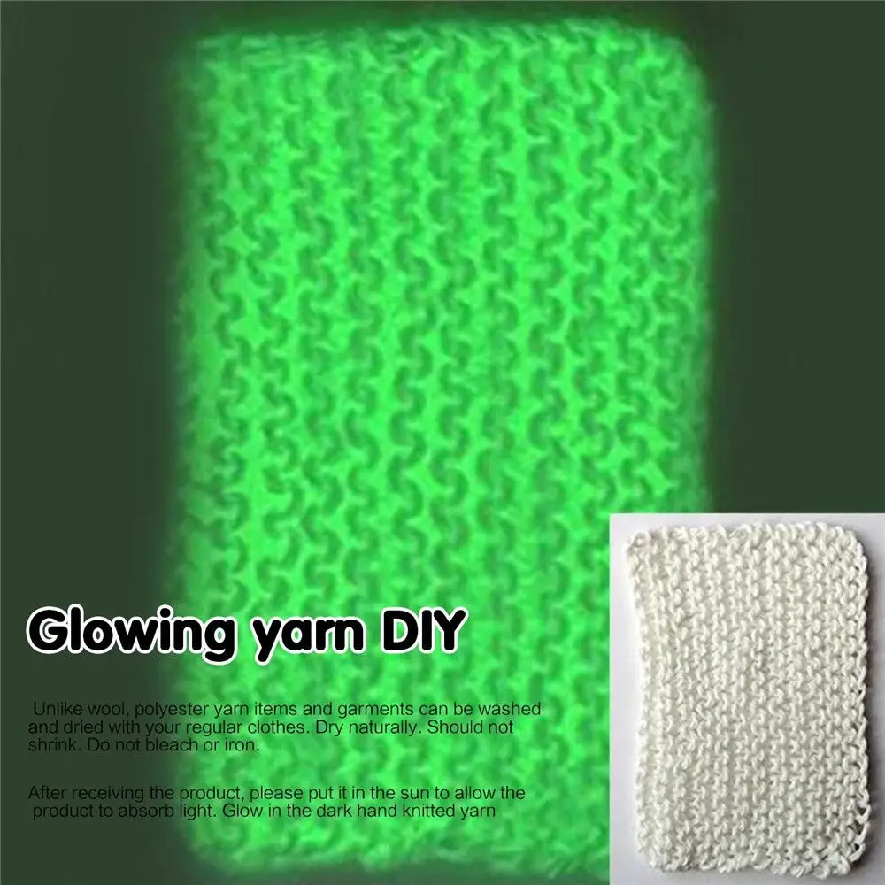 Novel Functional Yarn Glow in the Dark Polyester Luminous Chunky Yarn