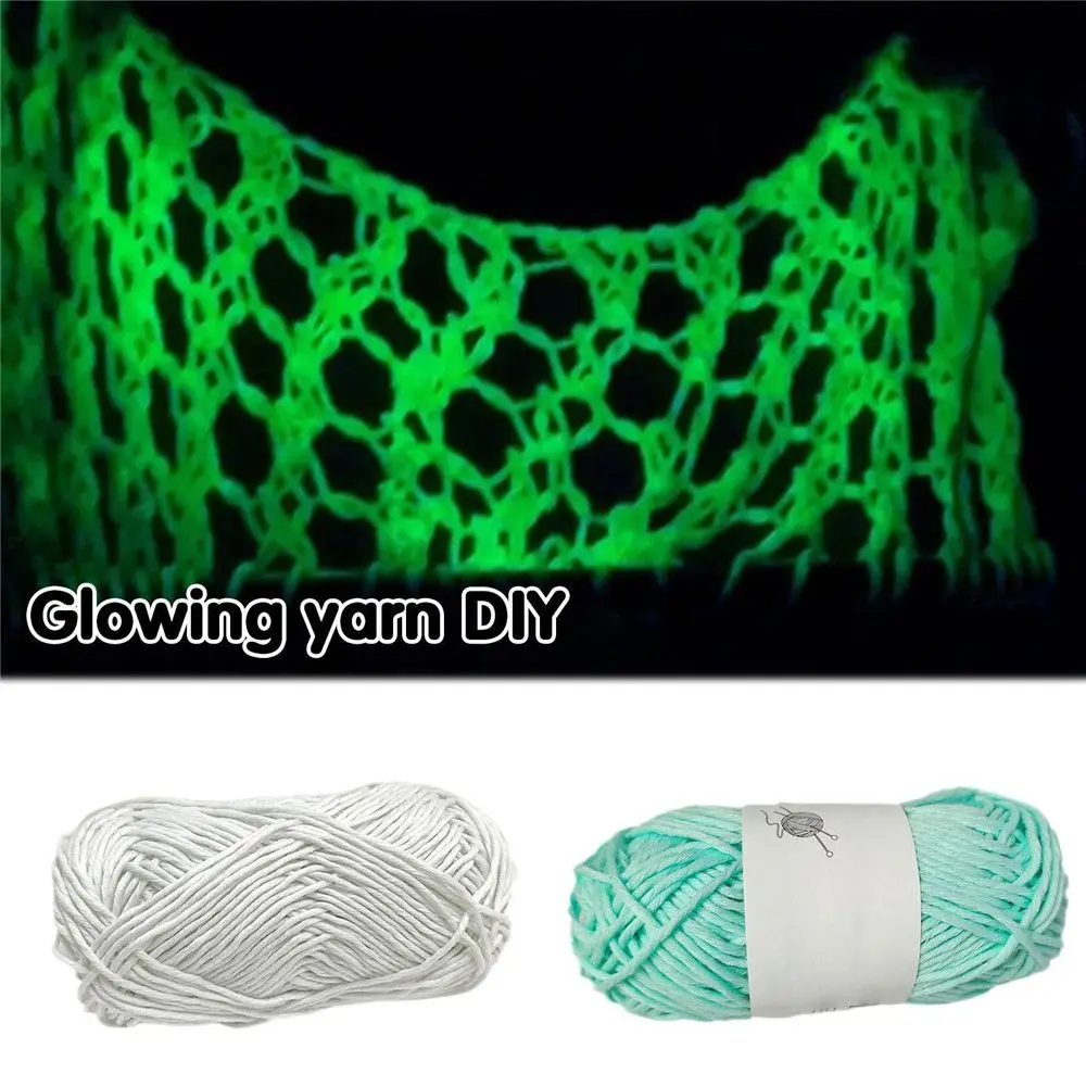 Novel Functional Yarn Glow in the Dark Polyester Luminous Chunky Yarn