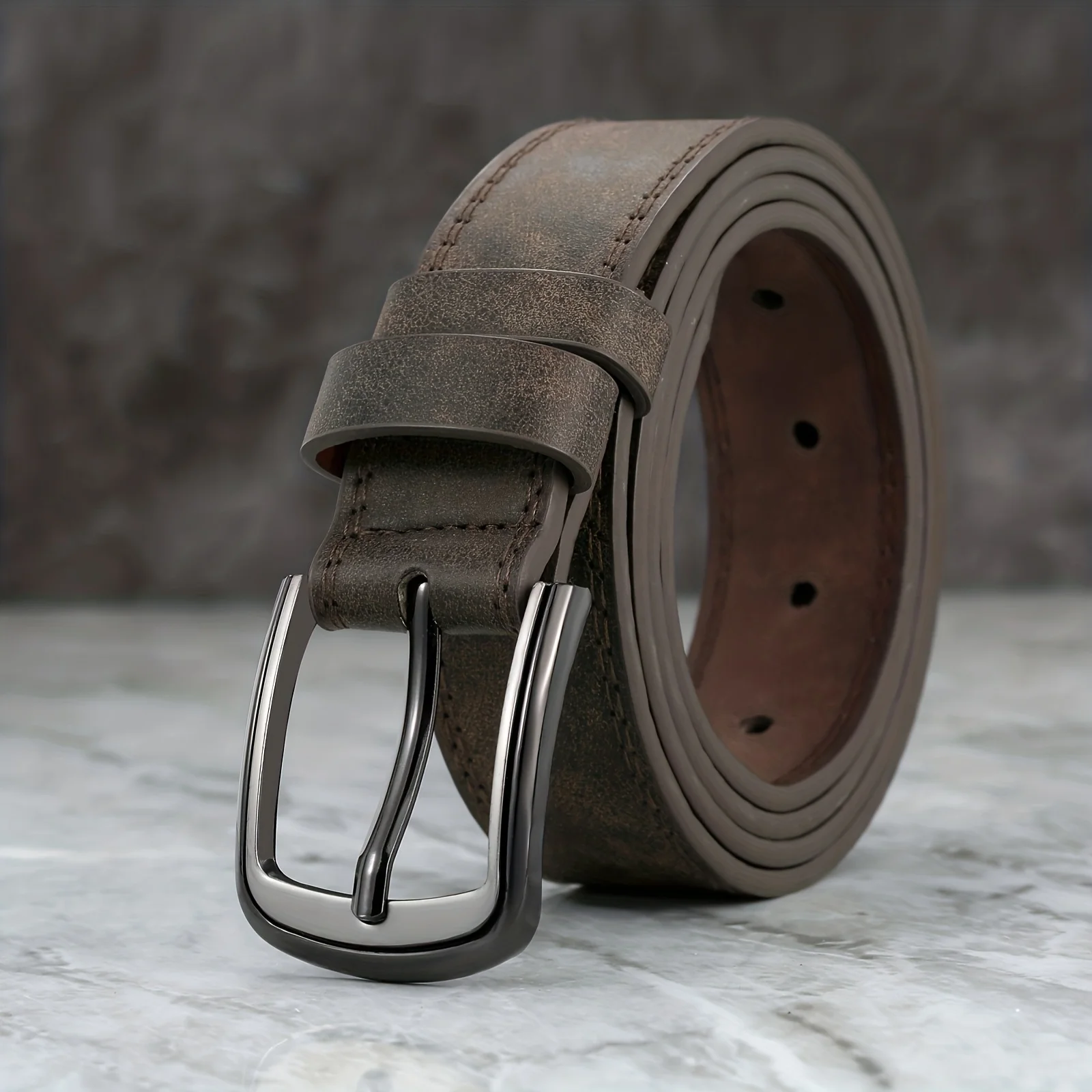 Men's Designer Casual Belt with Metal Needle Buckle - Fashion Luxury Belt, Versatile for Everyday & Formal Wear, For Ideal Gift